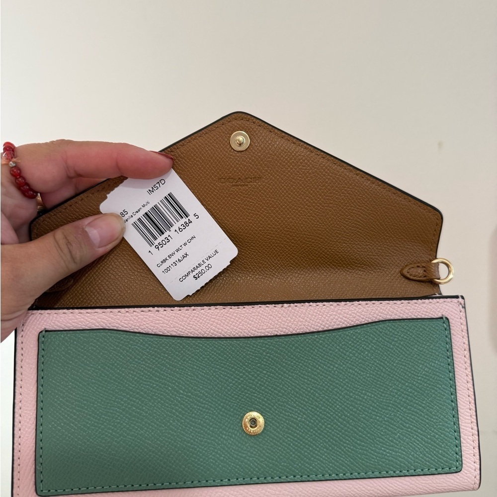 Coach Women's Tri-Color Wallet - Yellow, Green, Pink - Picture 5 of 8
